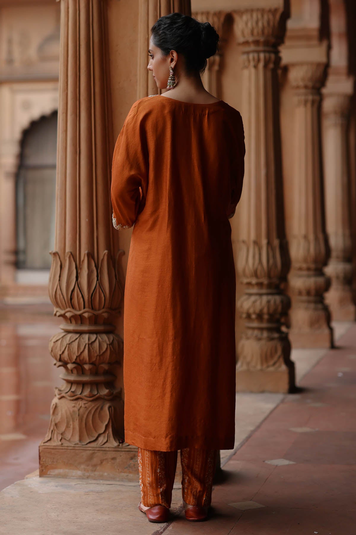 Orange Zardosi Kurta & Pants