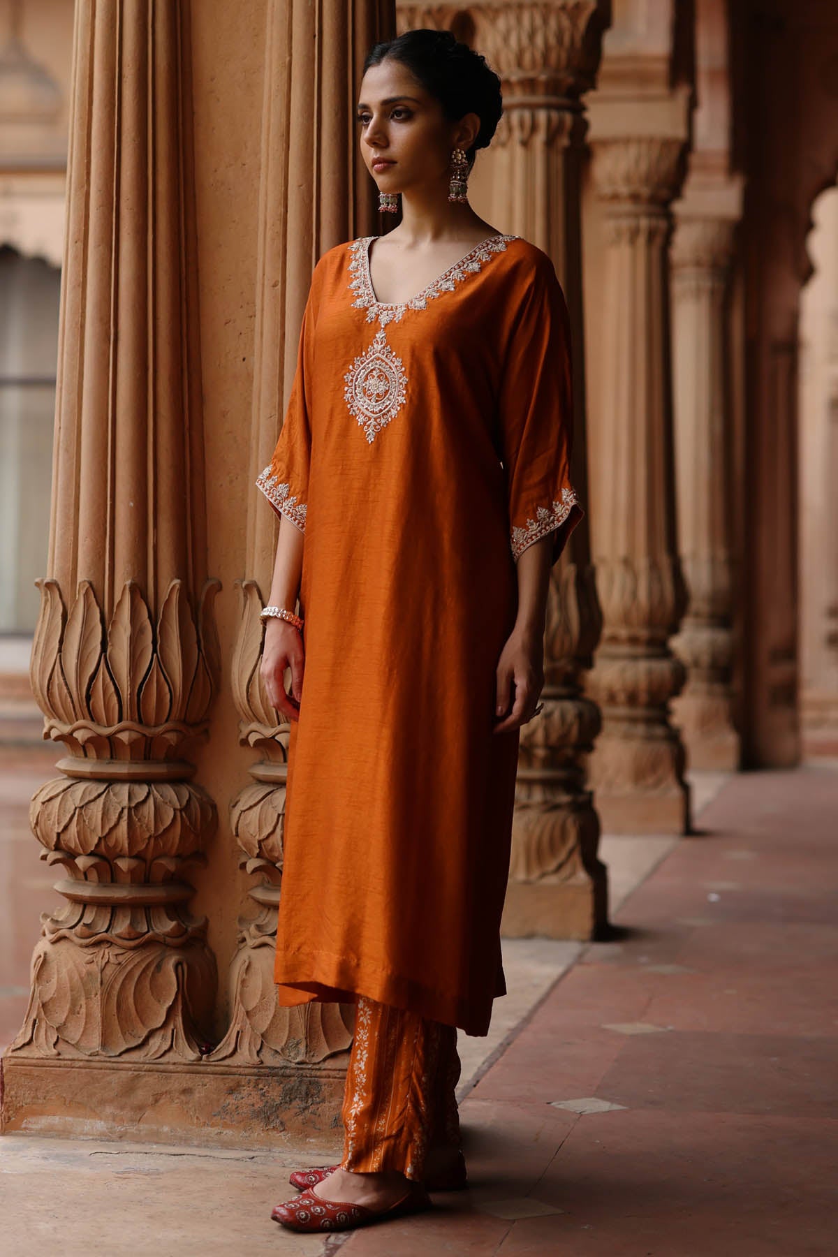 Orange Zardosi Kurta & Pants