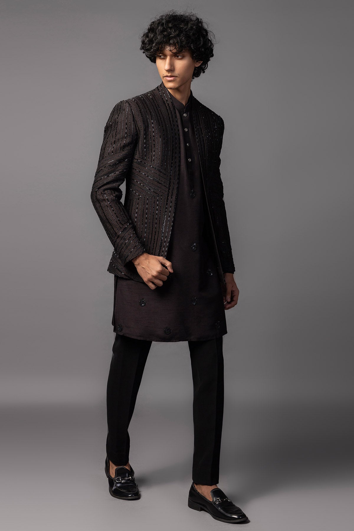 Oreo Brown Bam Silk Kurta Set