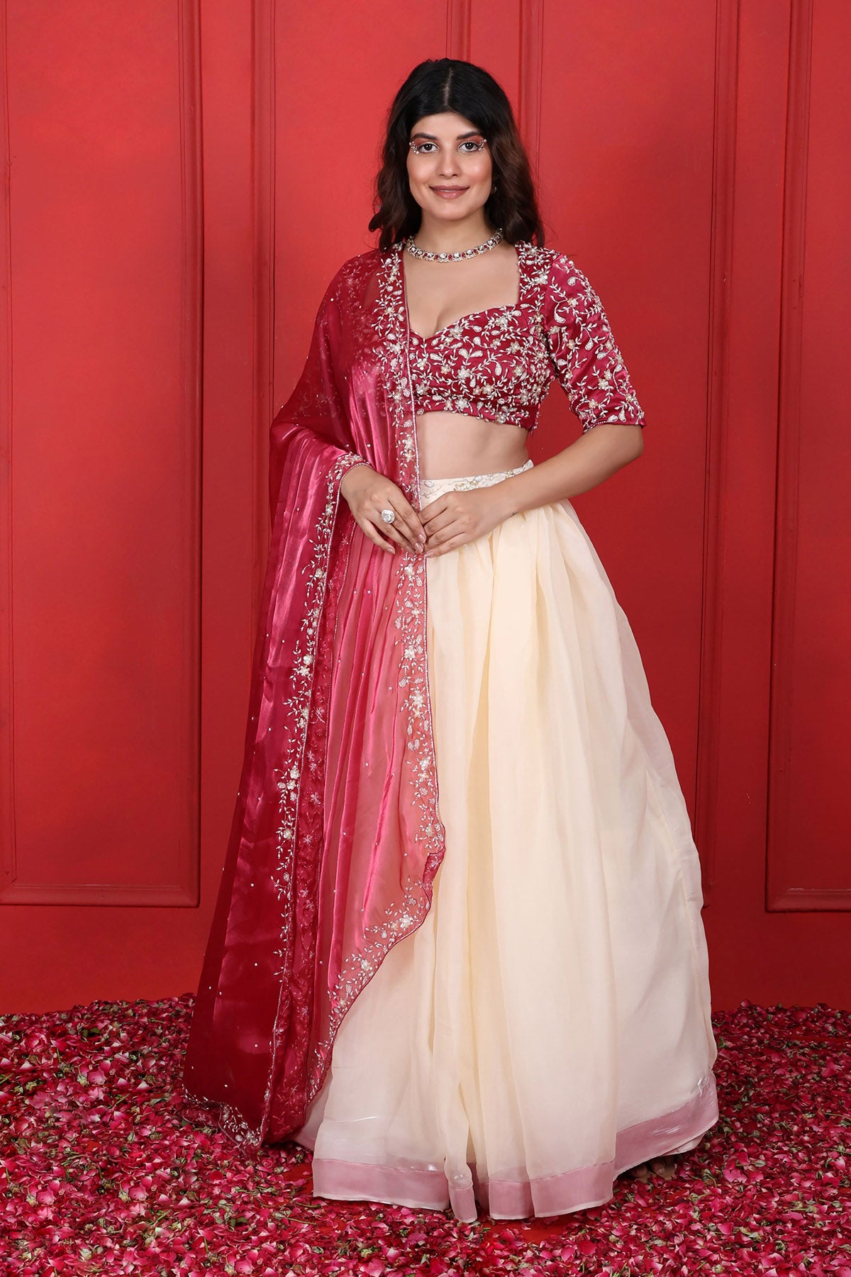 Organza Multicolor Lehenga Set