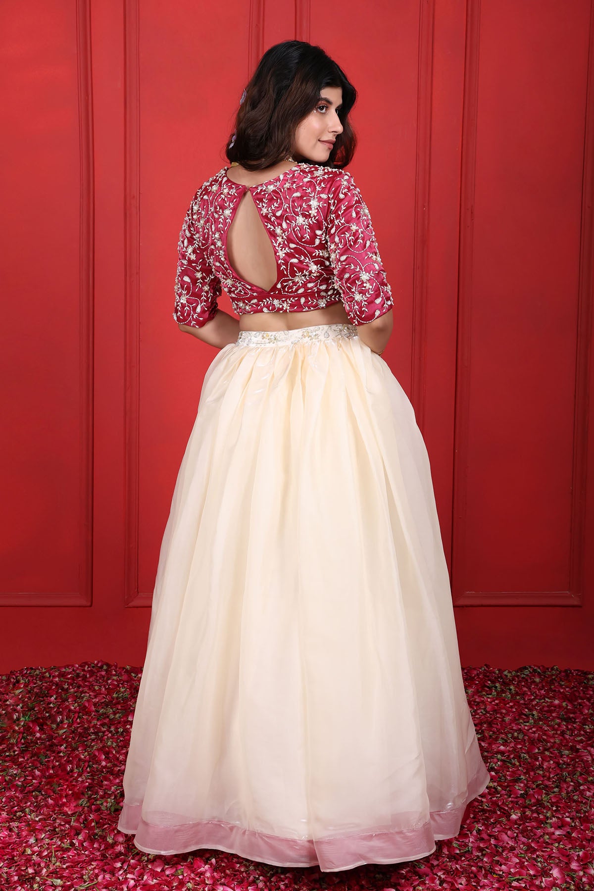 Organza Multicolor Lehenga Set