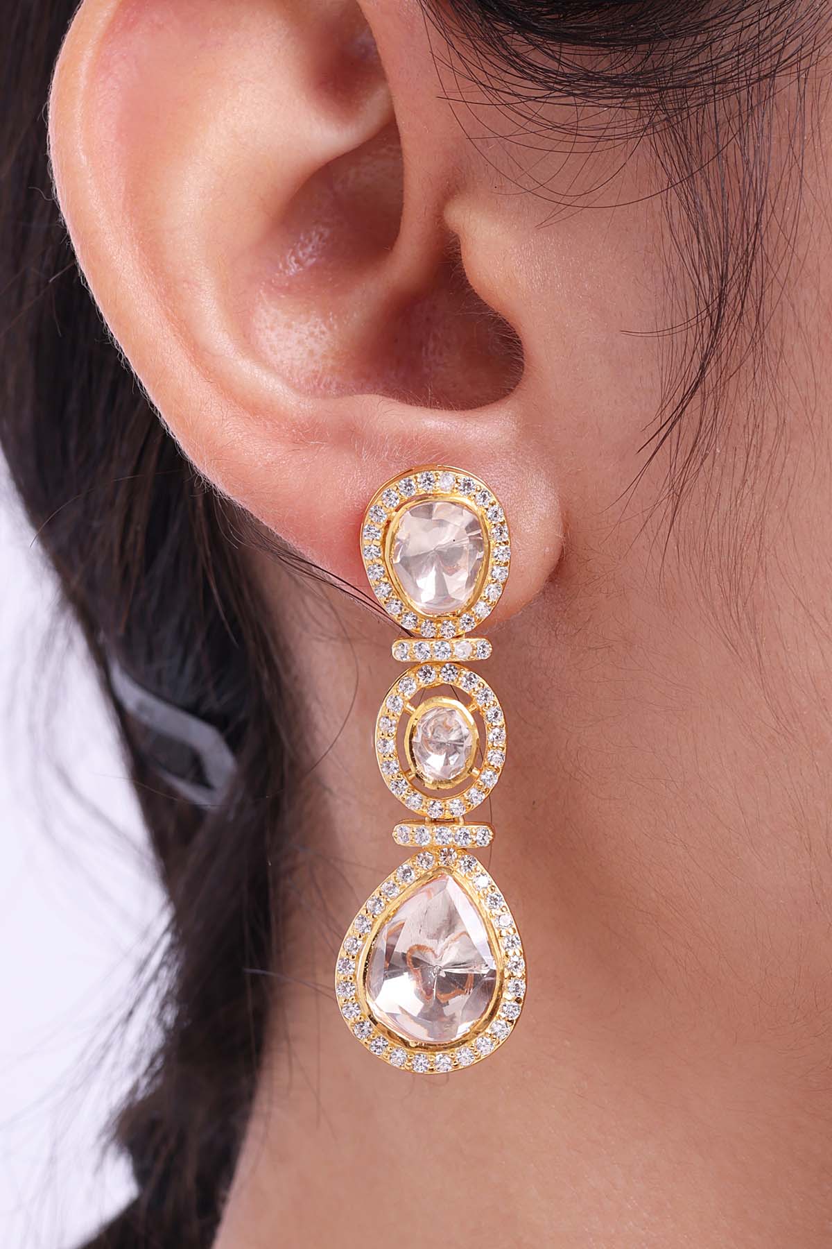 Oval Polki Necklace Set