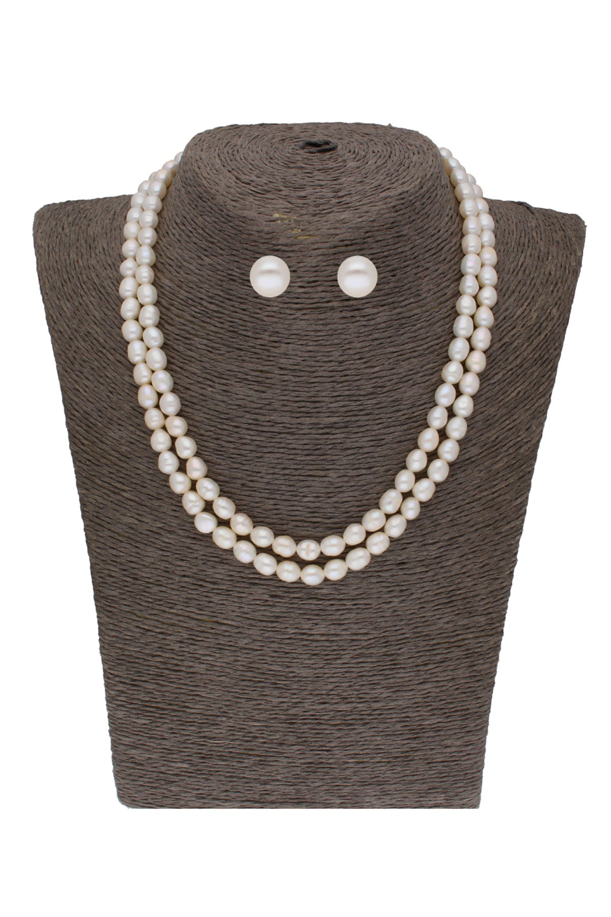 Oval Off White Jewellery Set