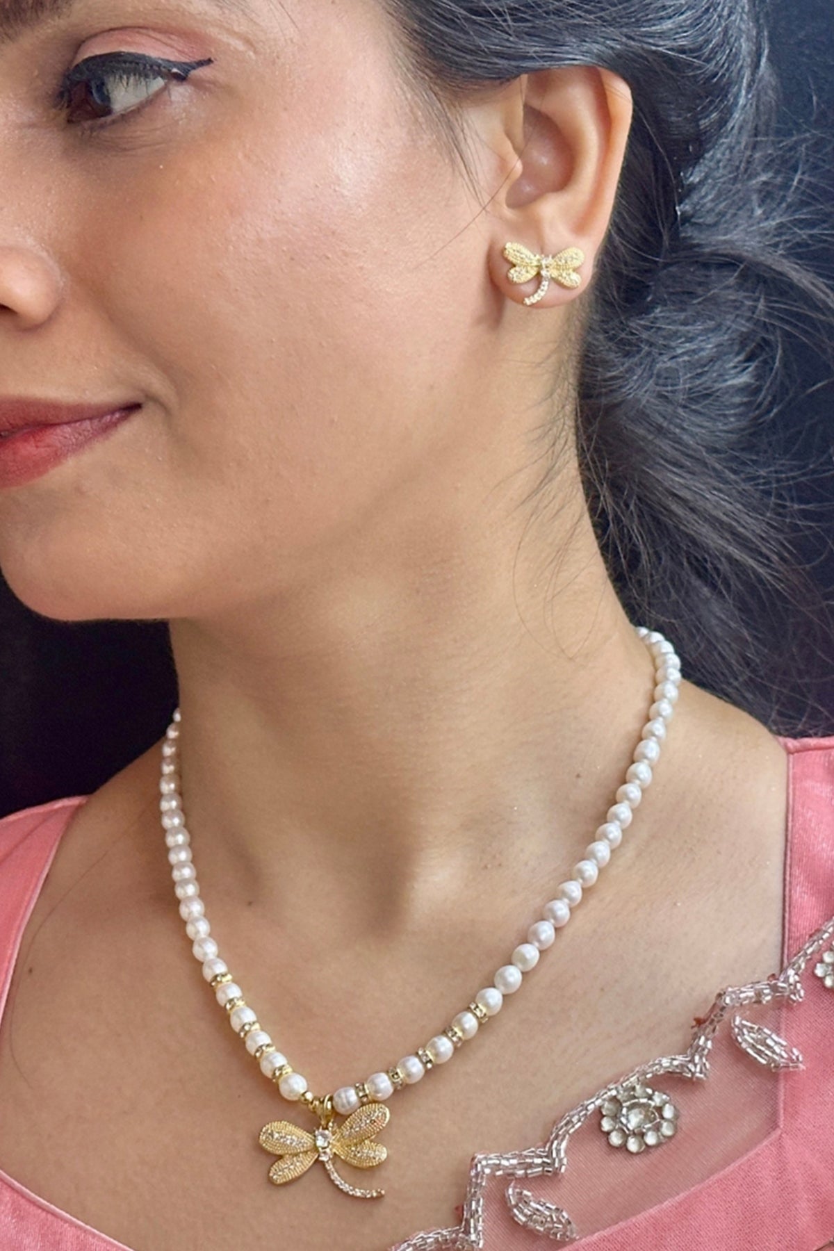 Buy Oval Pearl White Jewellery Set for women by J Pearls online available at scrollnshops