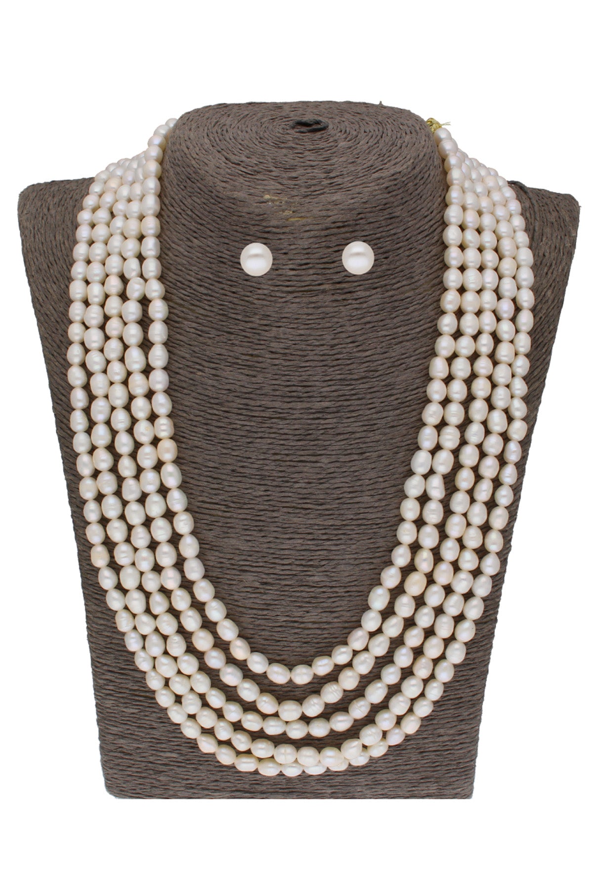 Oval Pearl Yellow Jewellery Set