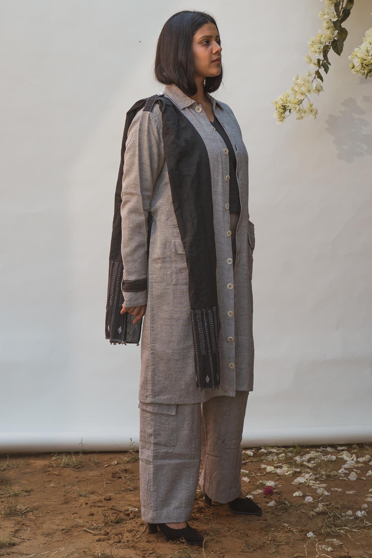 Overlay Jacket With Scarf