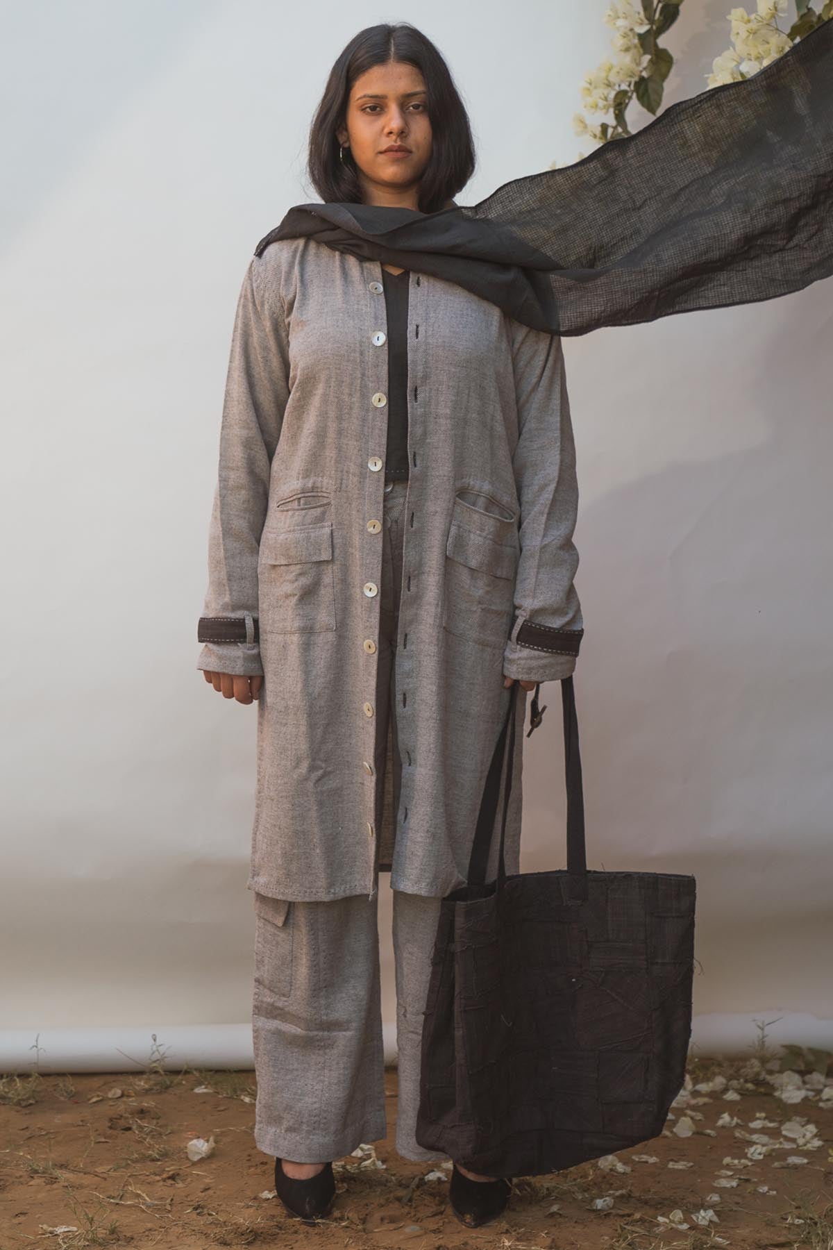 Overlay Jacket With Scarf