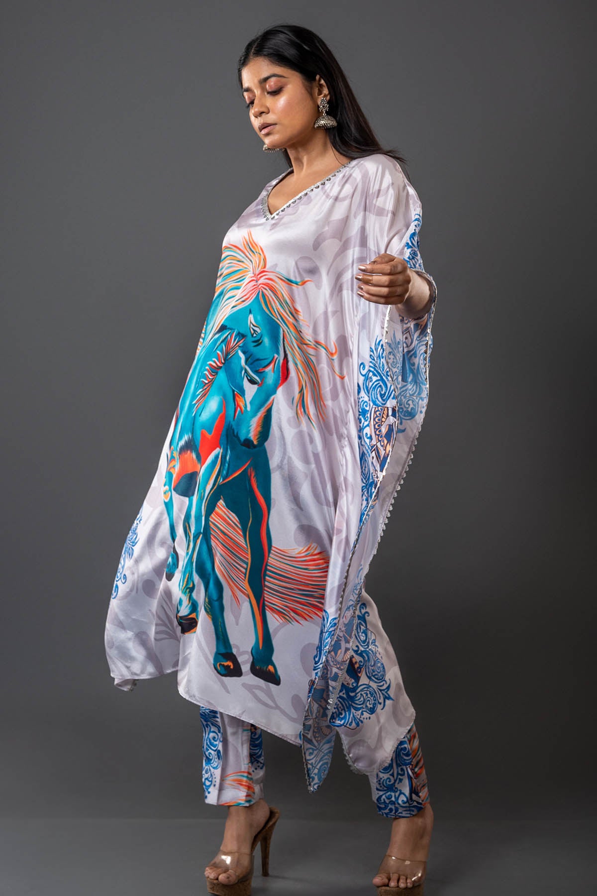 Oversized Grey Kaftan & Pants