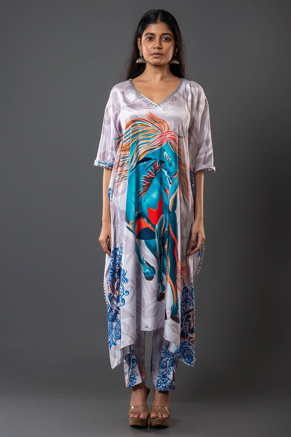 Oversized Grey Kaftan & Pants