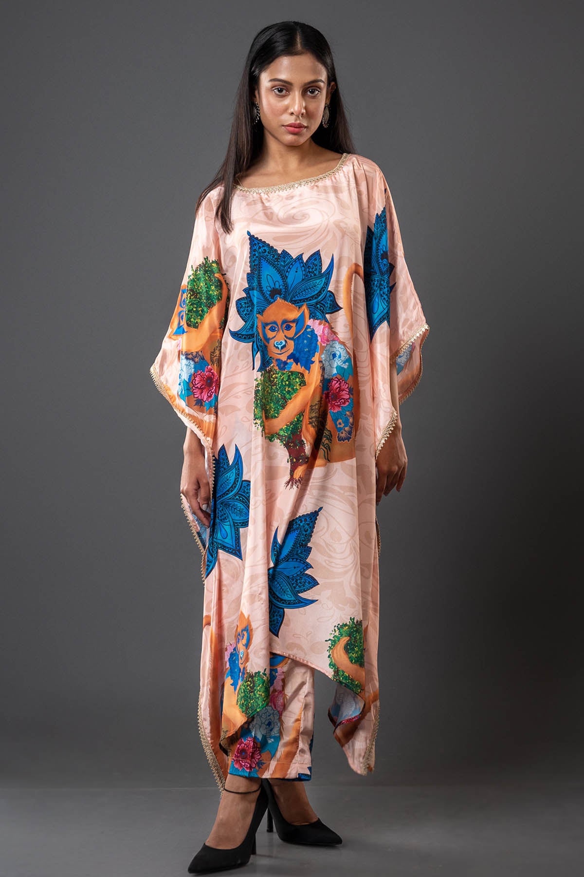 Oversized Peach Kaftan & Pants