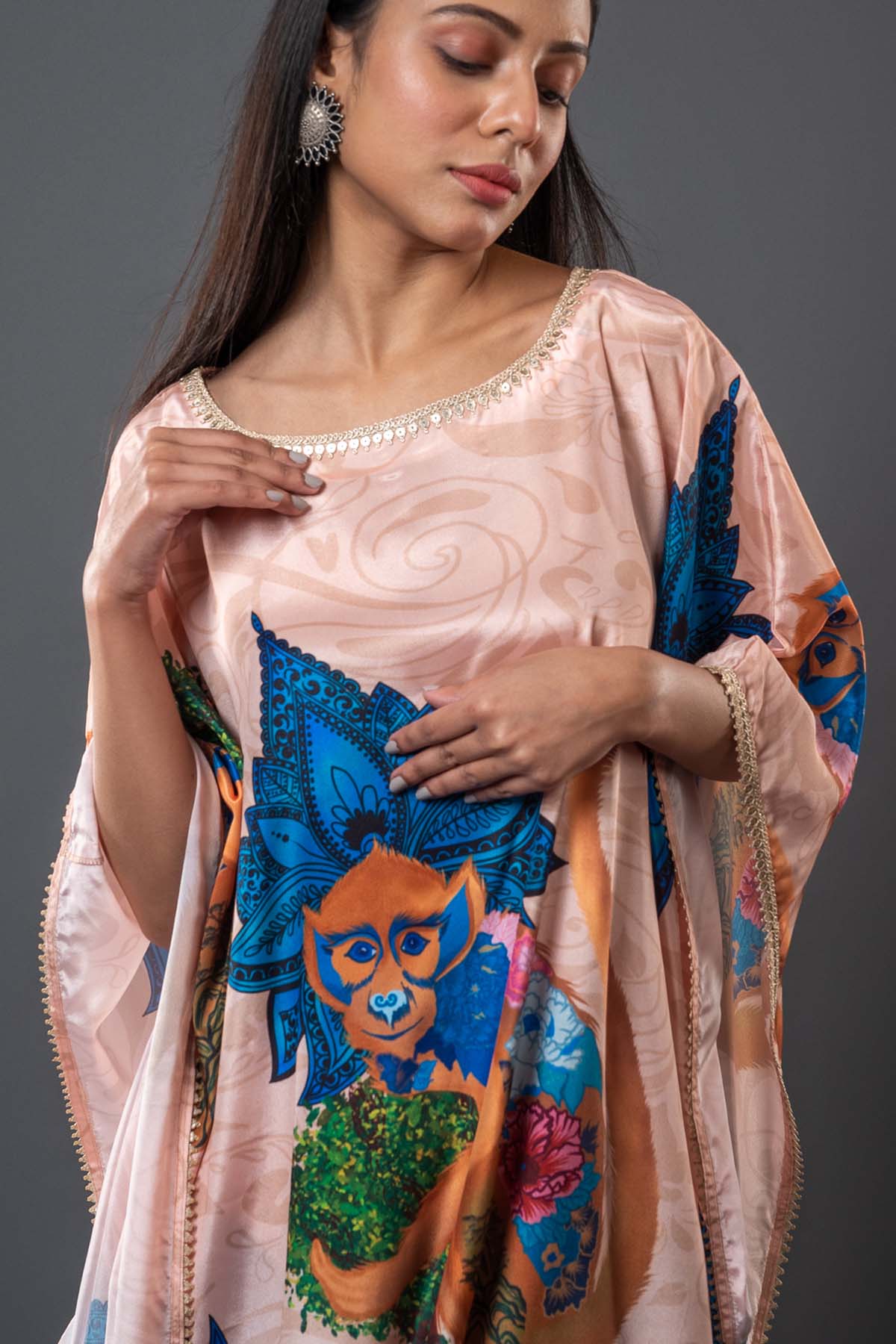 Oversized Peach Kaftan & Pants