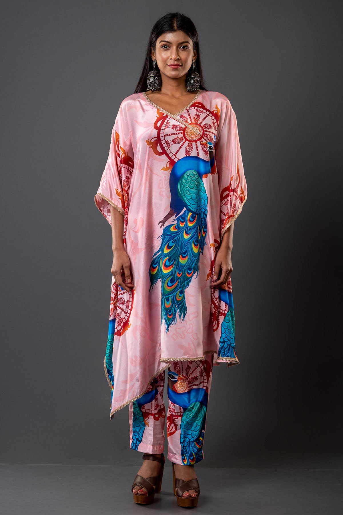 Oversized Pink Kaftan & Pants