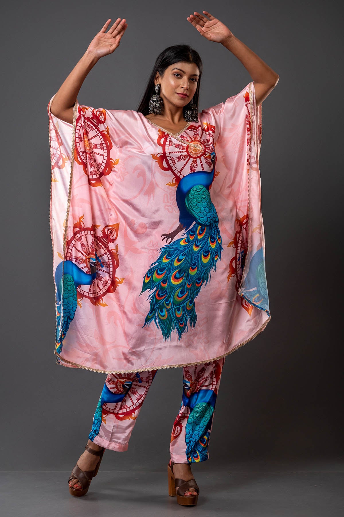 Oversized Pink Kaftan & Pants