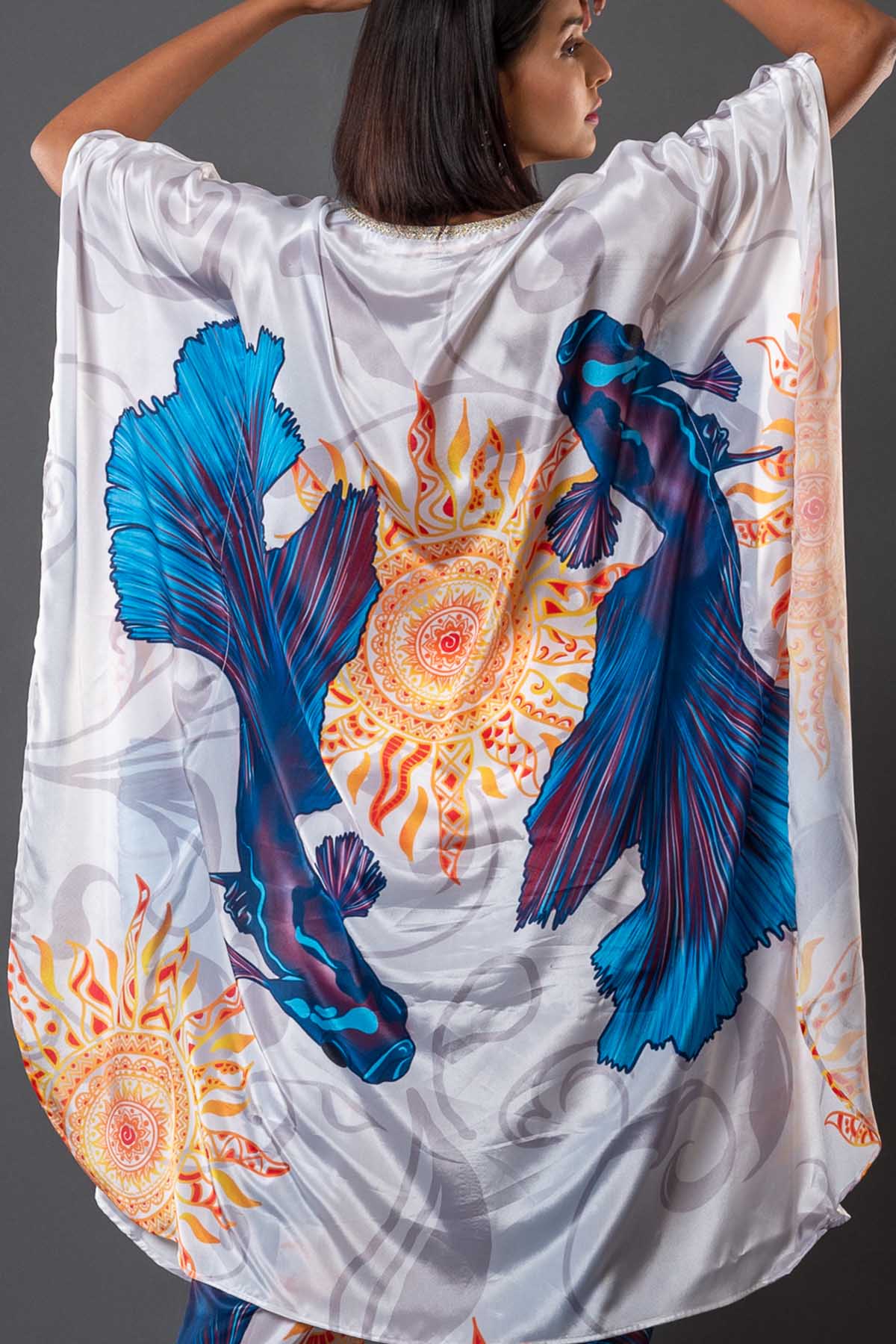 Oversized Print Kaftan & Pants