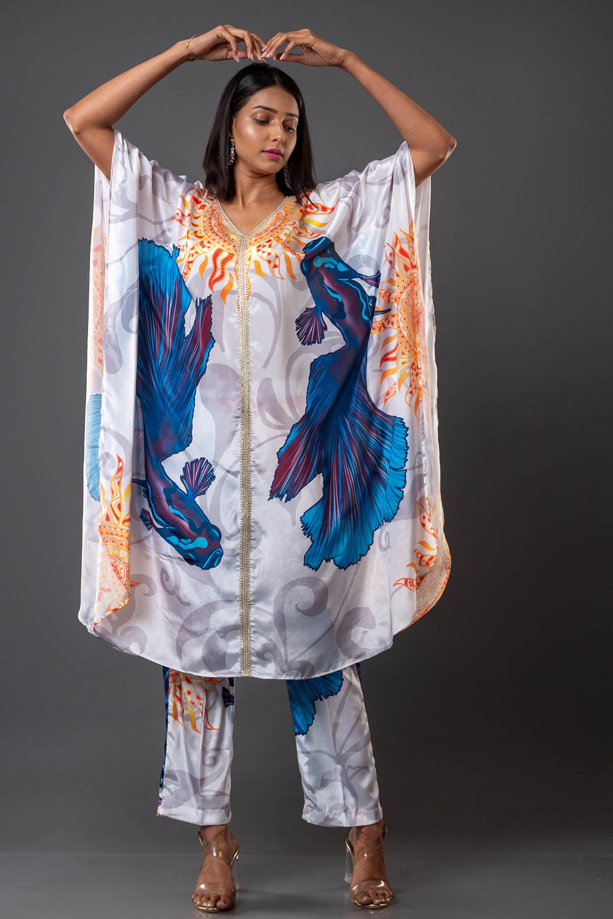 Oversized Print Kaftan & Pants