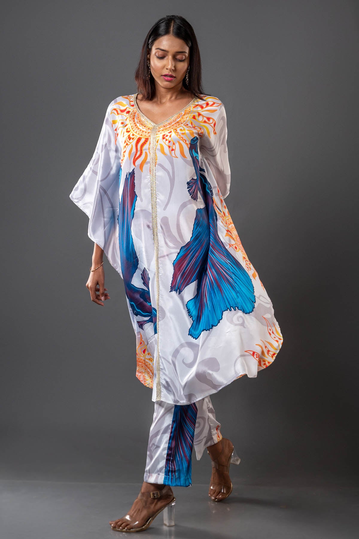 Oversized Print Kaftan & Pants