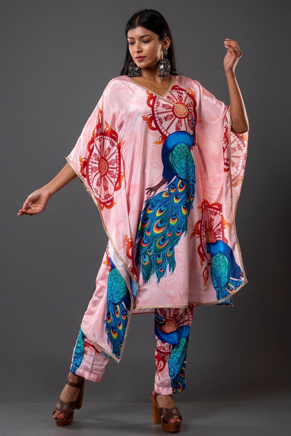 Buy Oversized Pink Kaftan & Pants Online