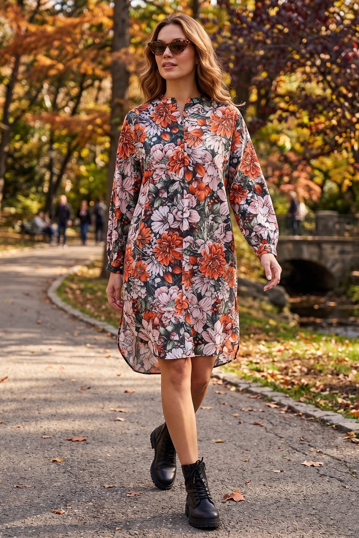 Oversized Printed Cotton Dress