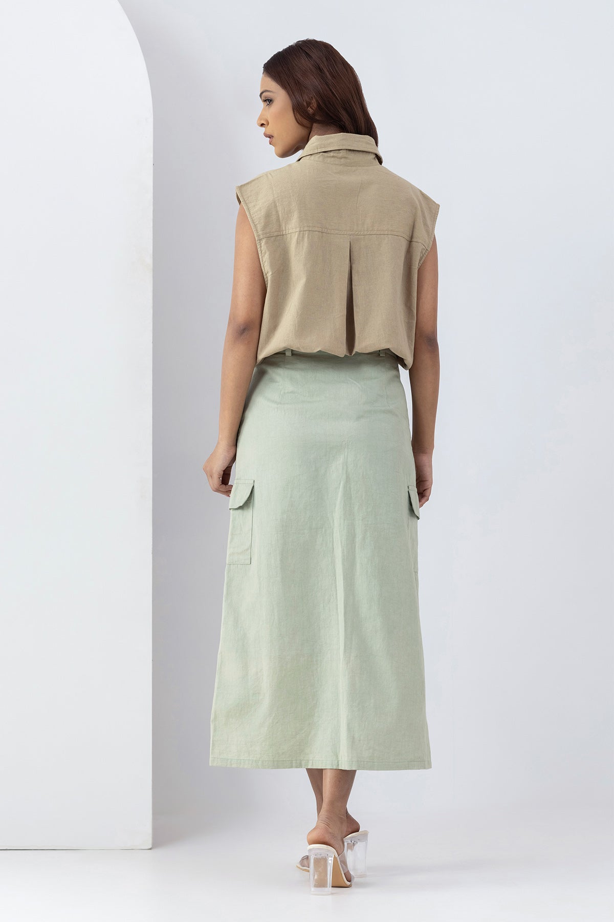 Oversized Shirt & Midi Skirt