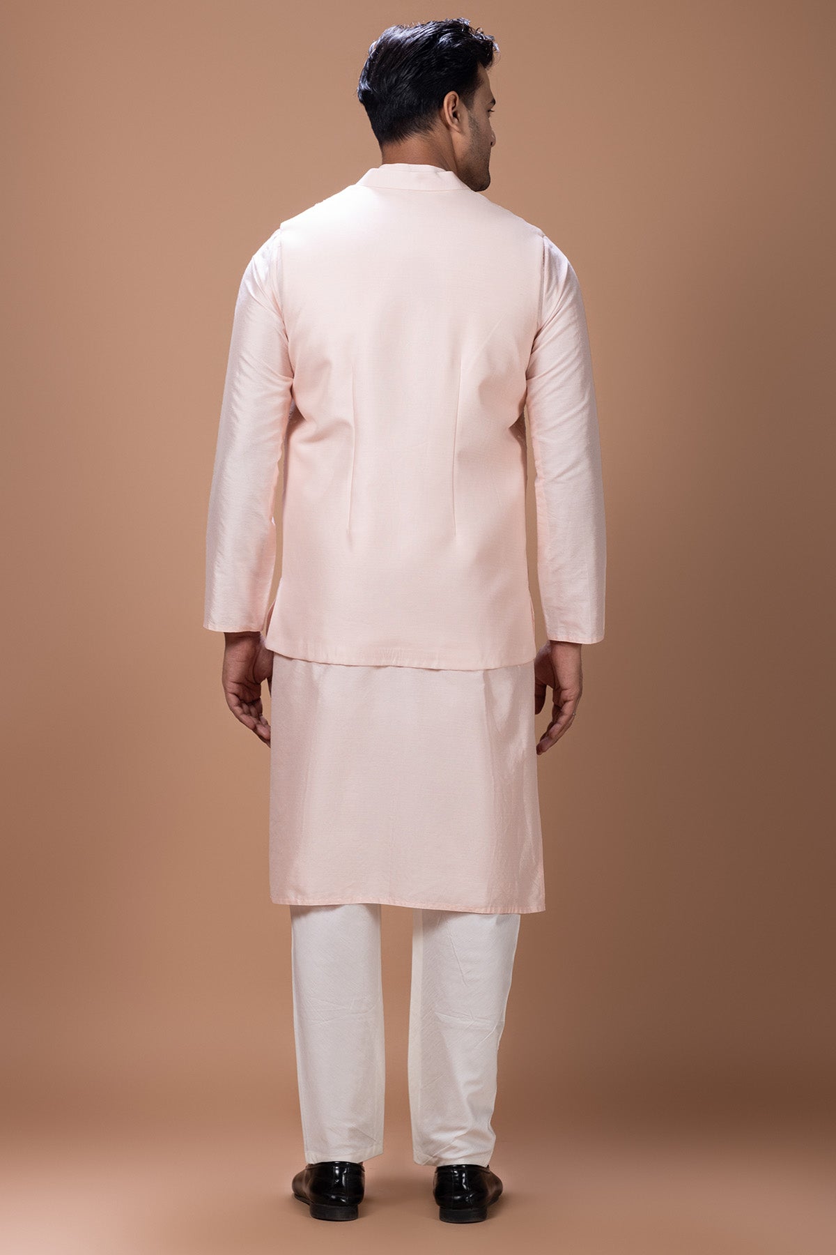 Painted Cotton Pink Kurta Set