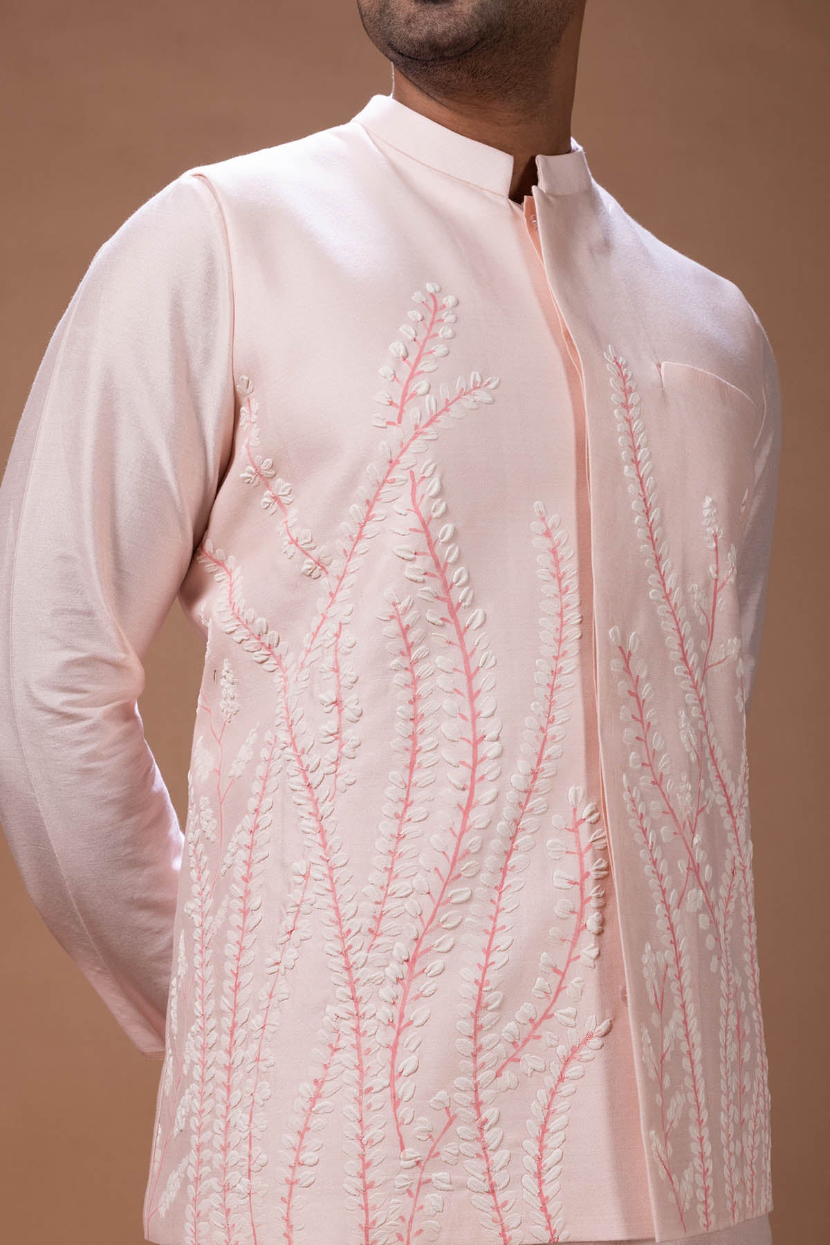 Painted Cotton Pink Kurta Set