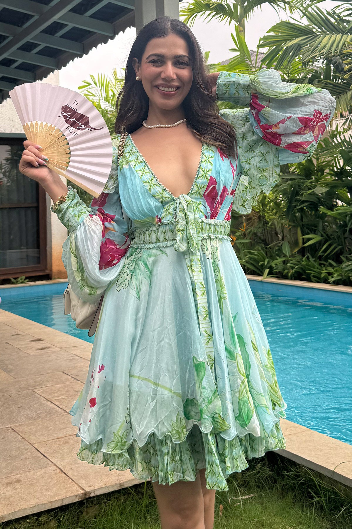 Light Blue Backless Mini Dress