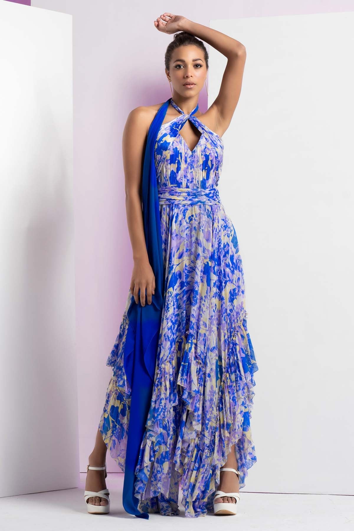 Buy Pancy Daisy Print Dress by Mandira Wirk