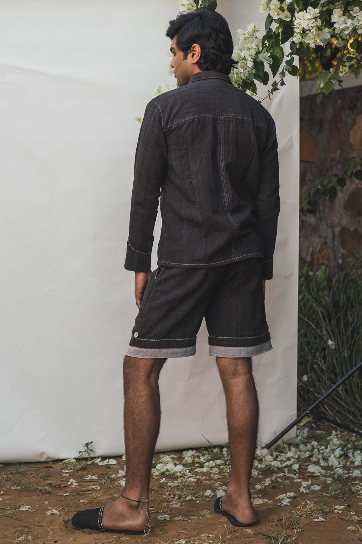 Panelled Shirt & Shorts Set