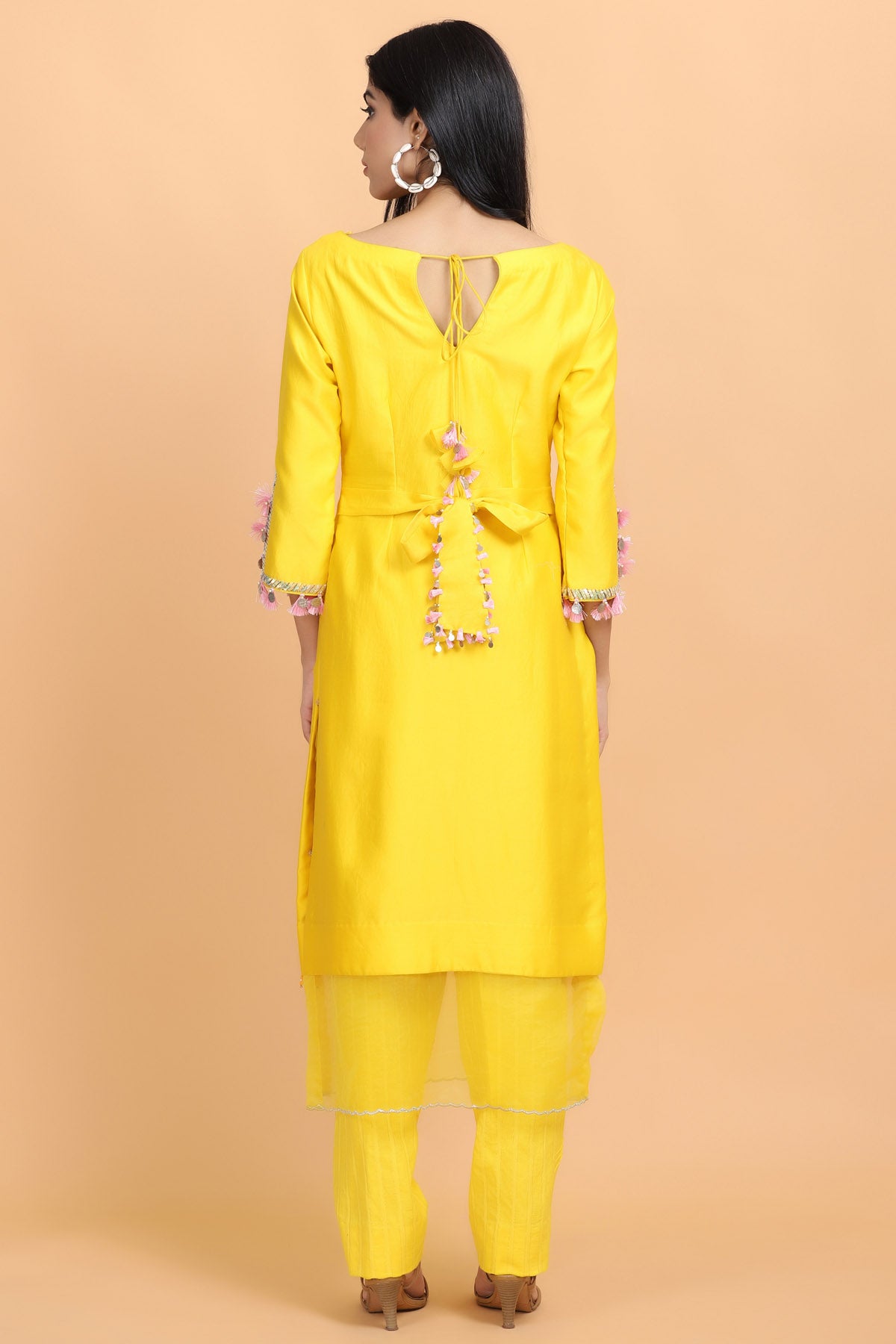 Parrot Embroidered Kurta Set