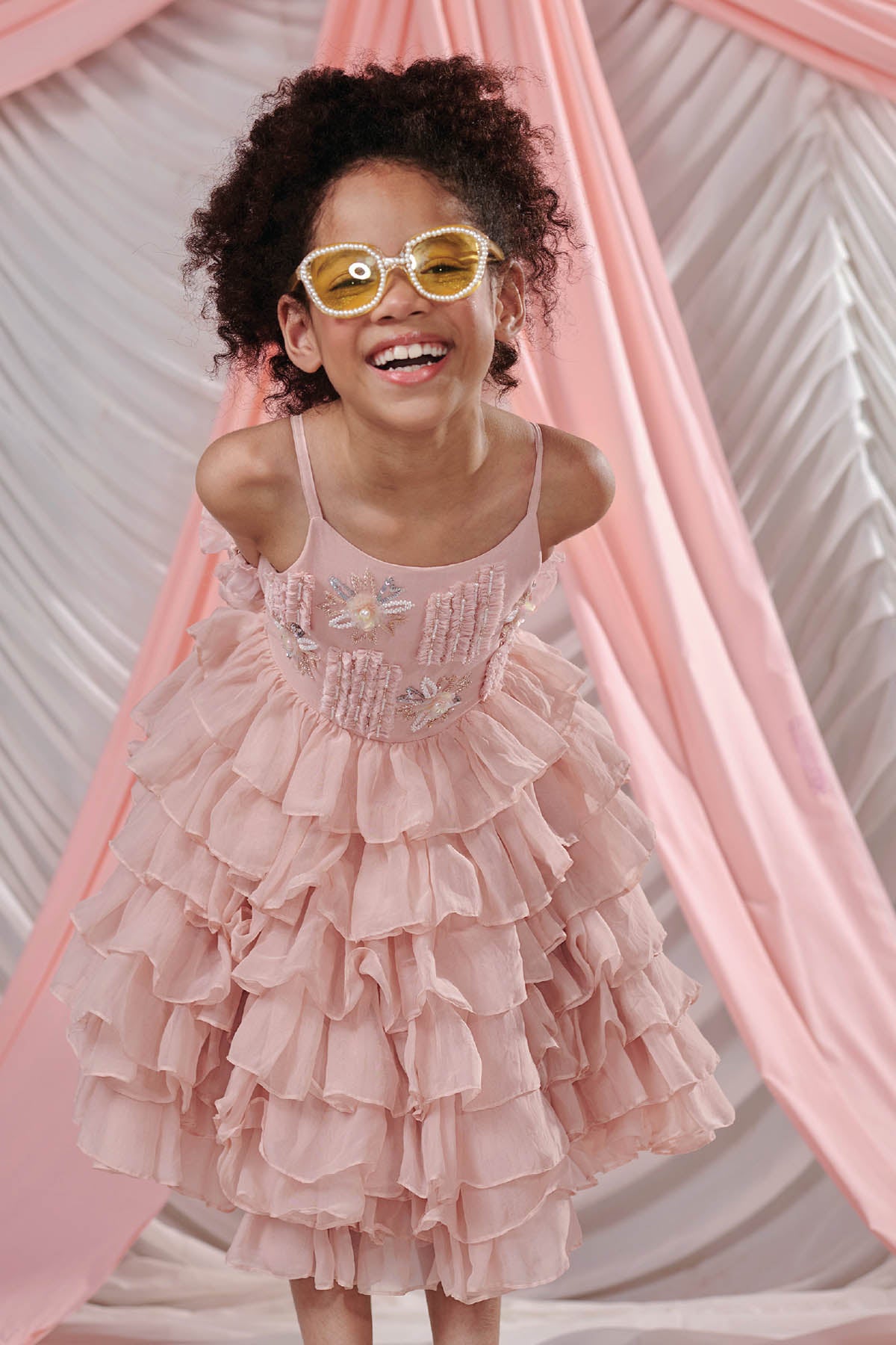 Pastel Pink Layered Dress