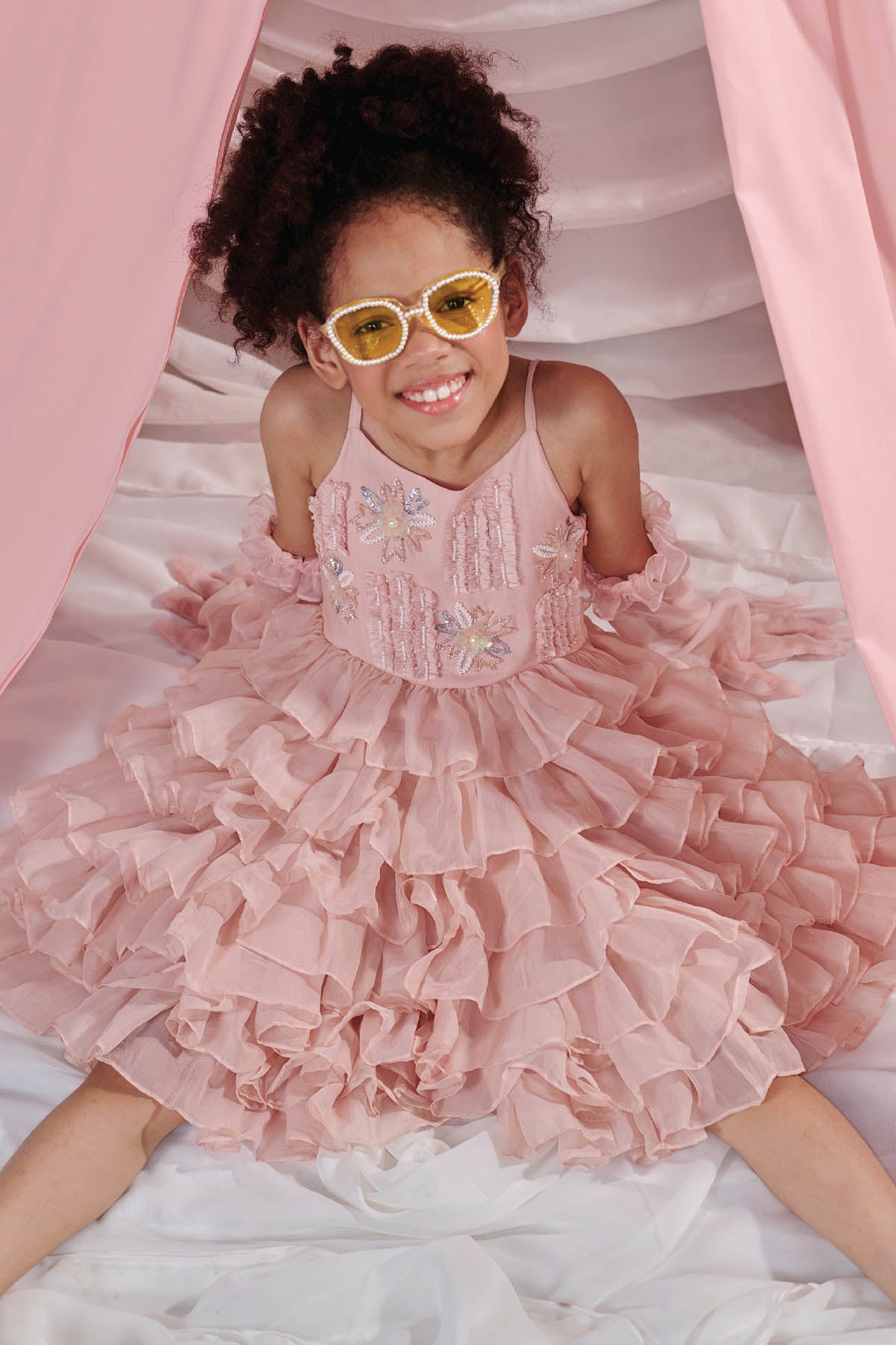 Pastel Pink Layered Dress