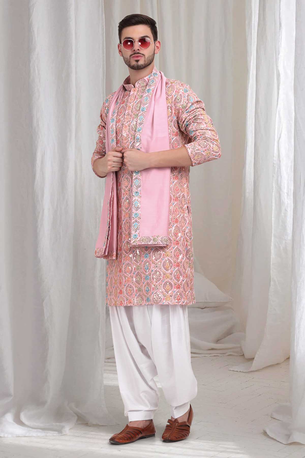Pastel Pink Cotton Kurta Set