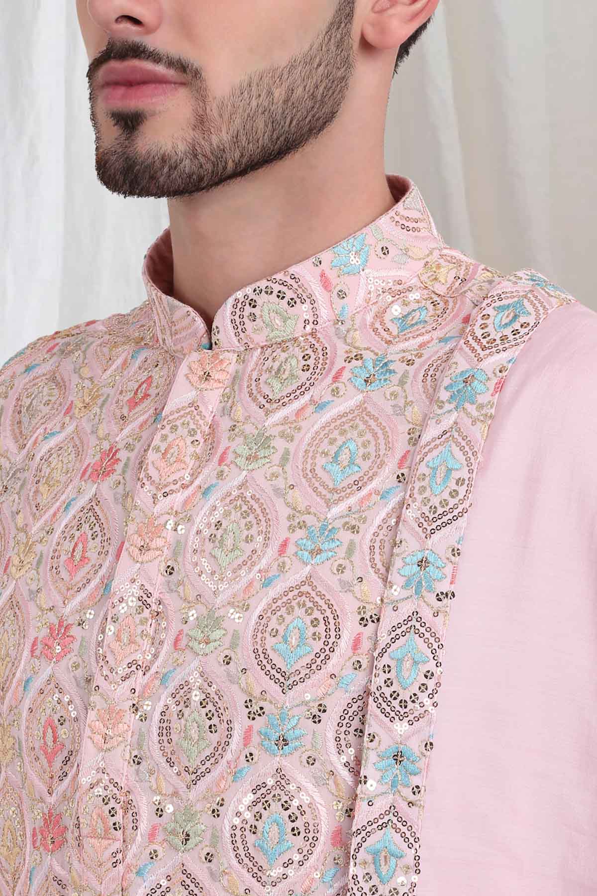 Pastel Pink Cotton Kurta Set