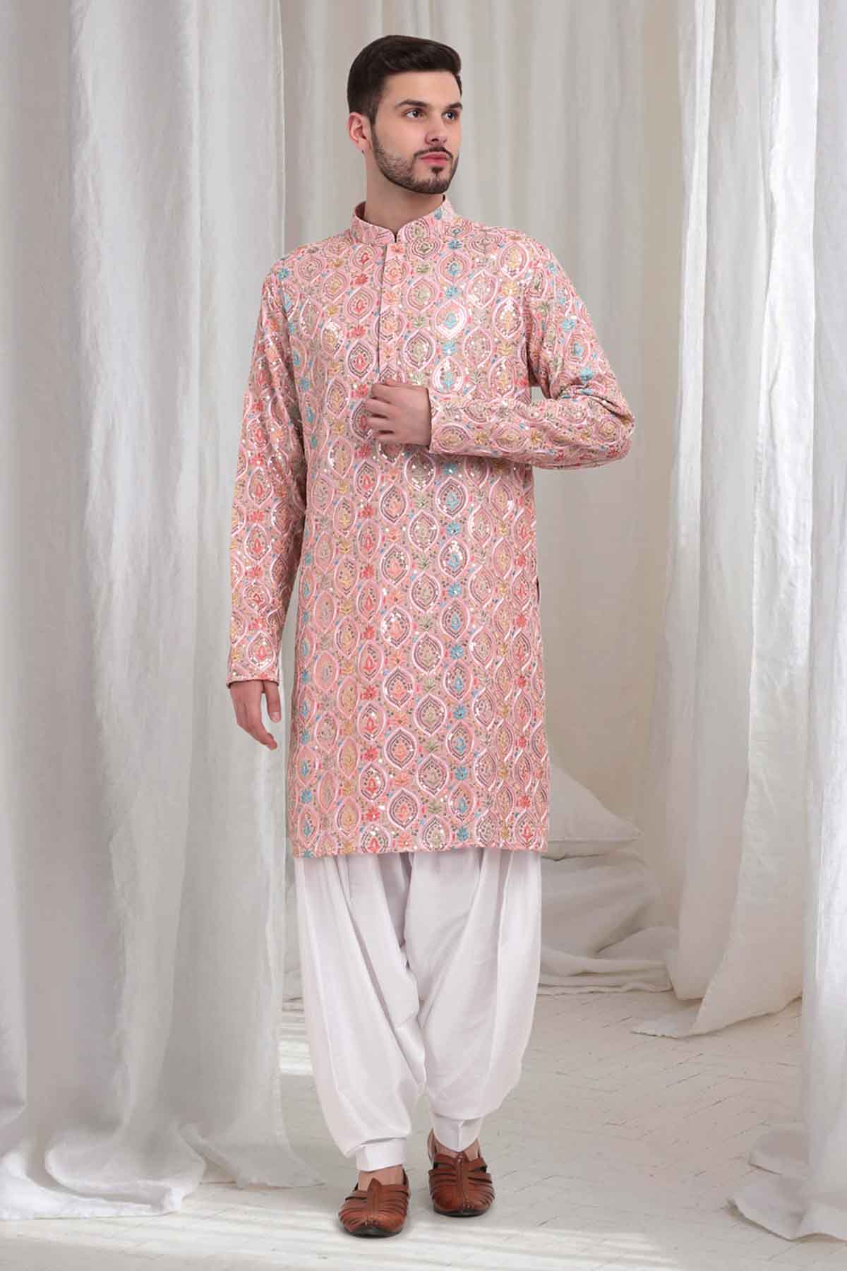 Pastel Pink Cotton Kurta Set