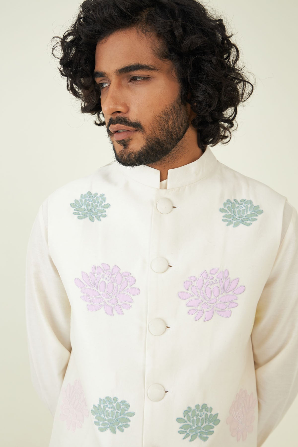 Patch Embroidered Bundi Set