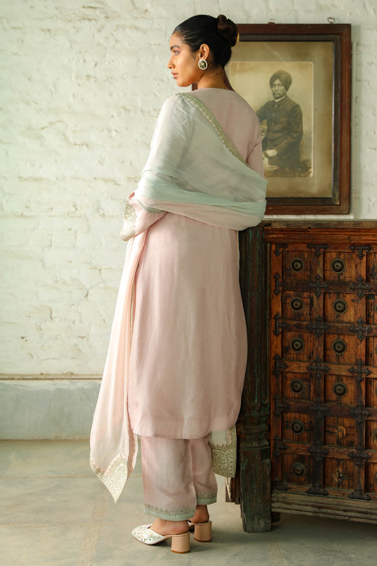 Patch Embroidered Kurta Set