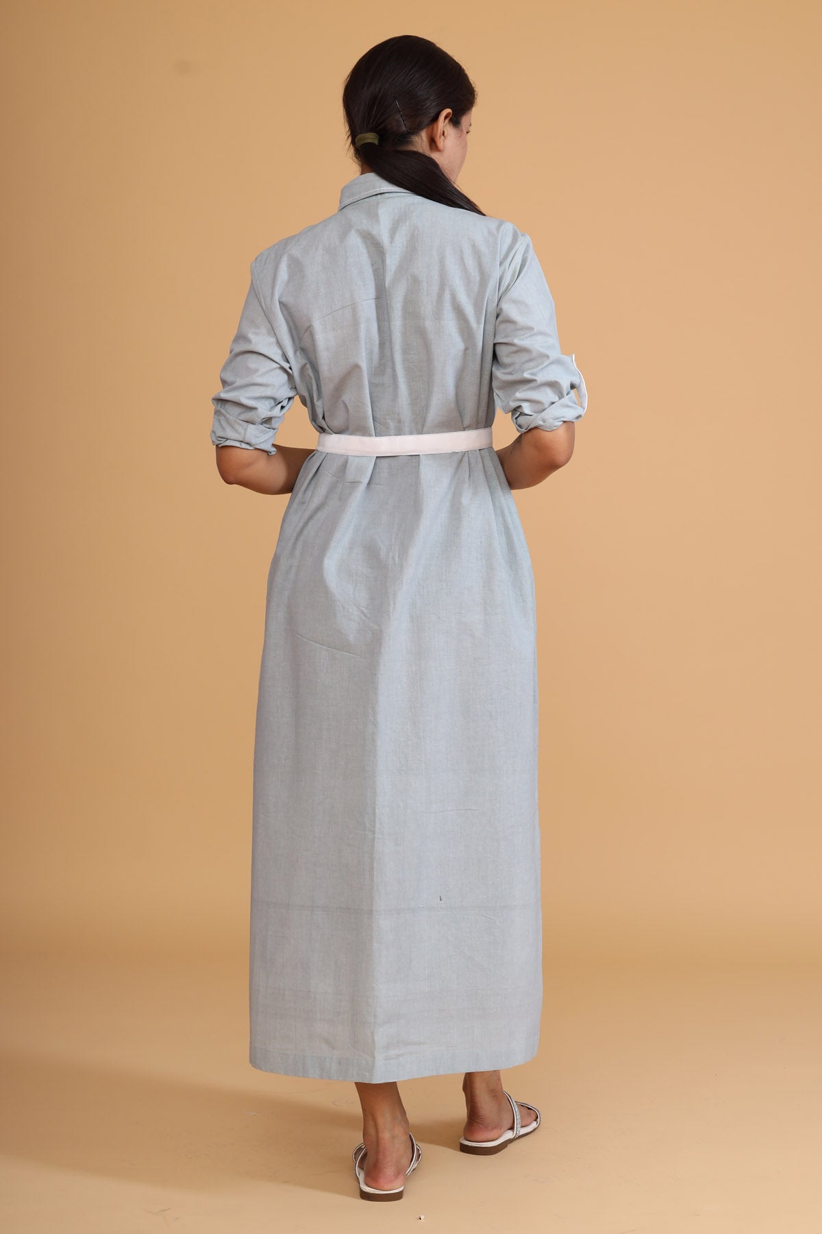 Patch Pocket Side Slit Dress