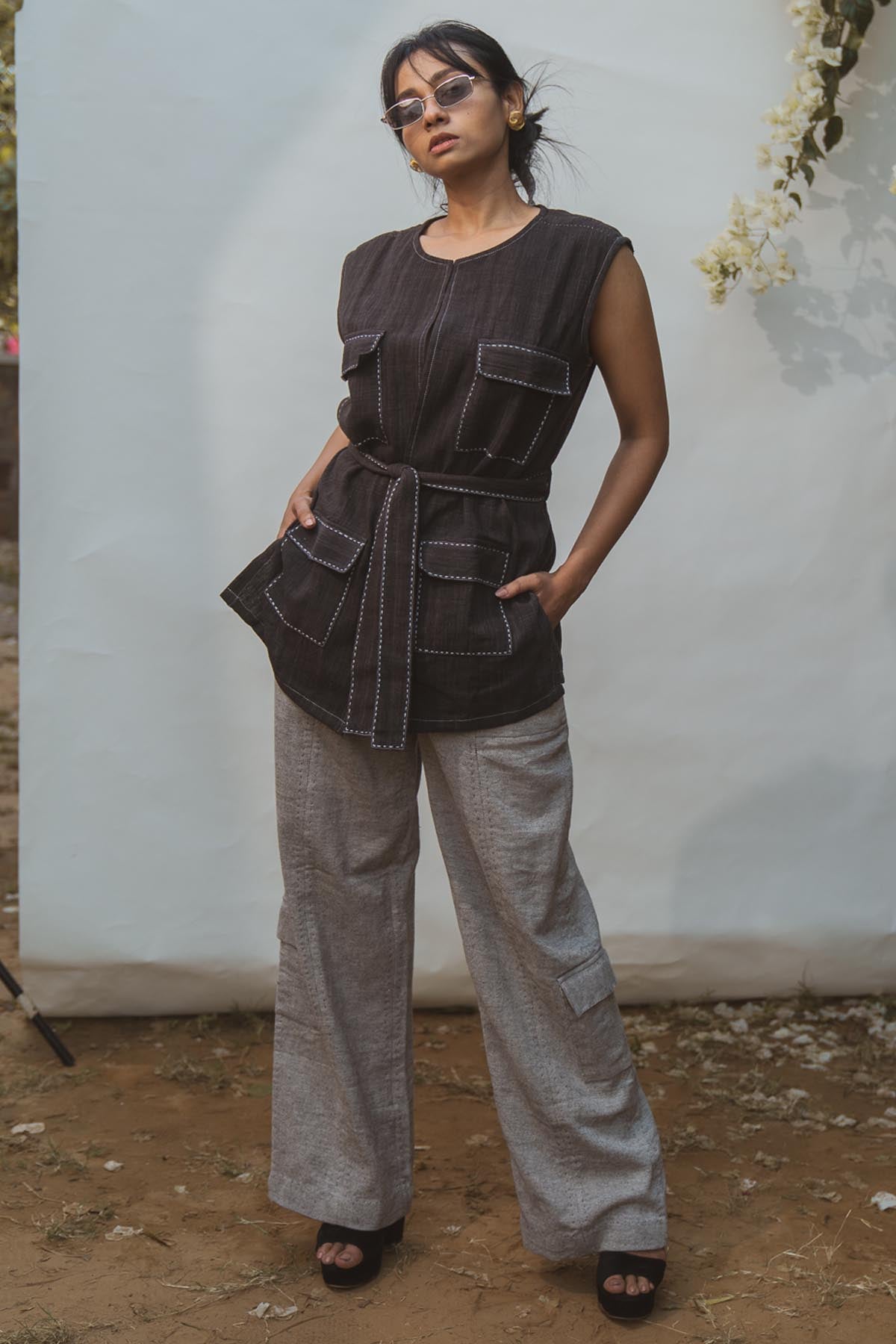 Patch Pockets Adorn Vest