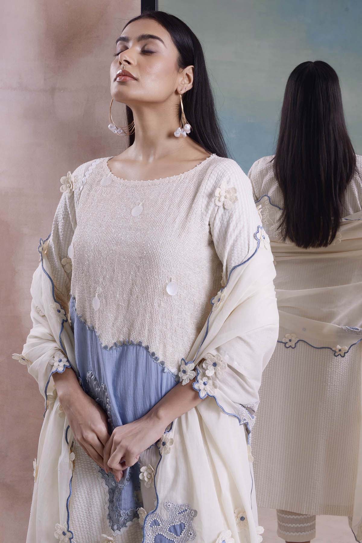 Patchwork Straight Kurta Set