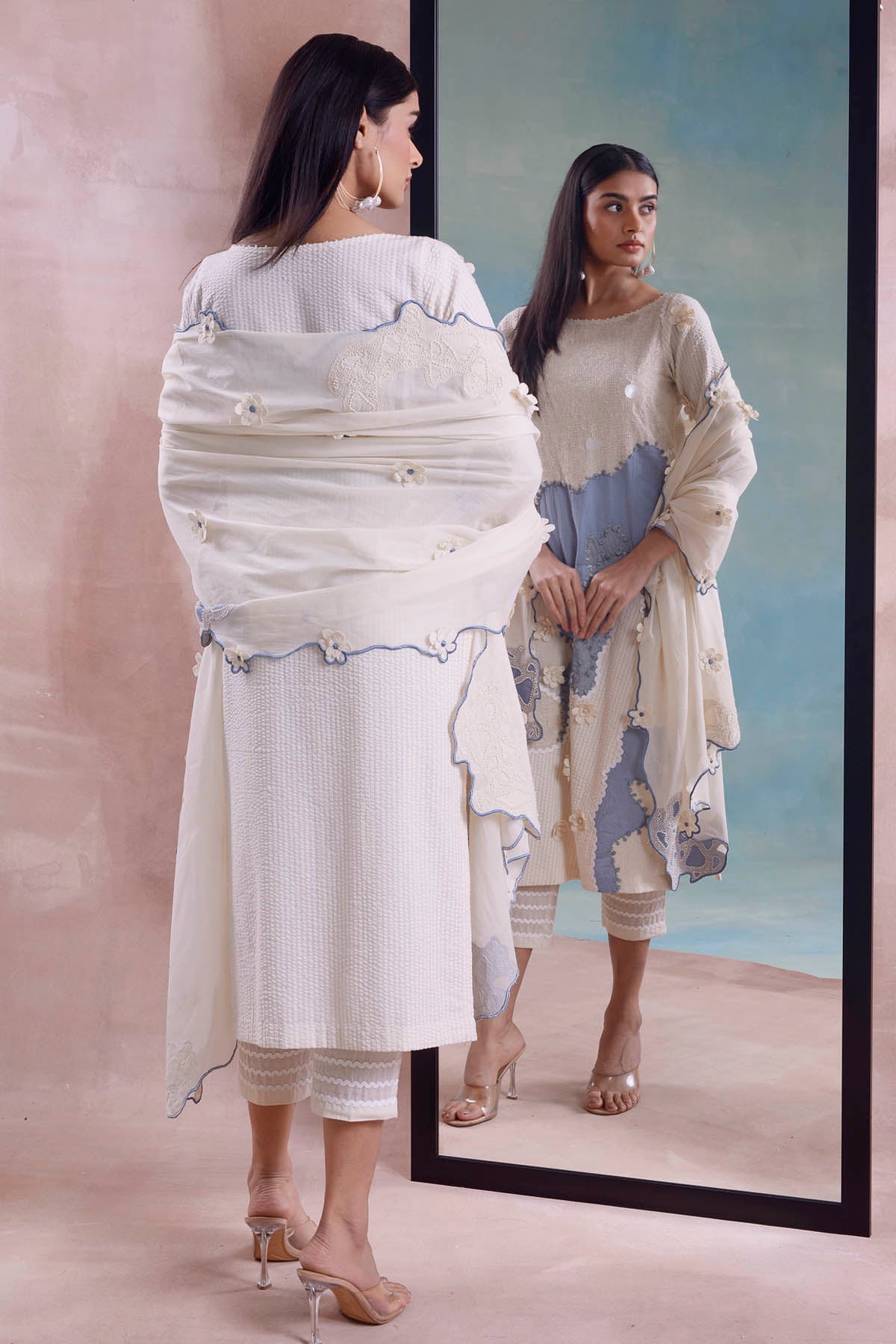 Patchwork Straight Kurta Set