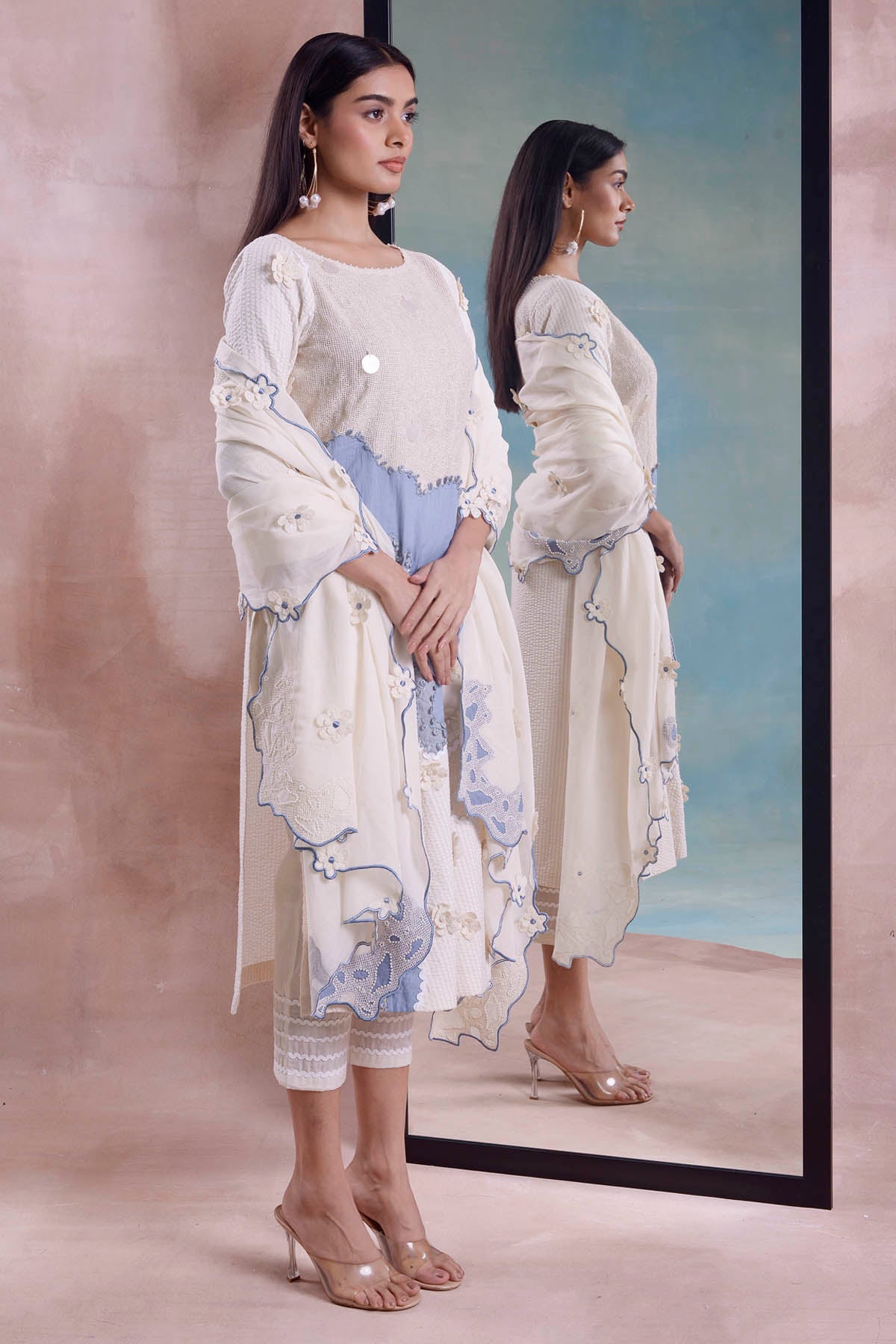 Patchwork Straight Kurta Set