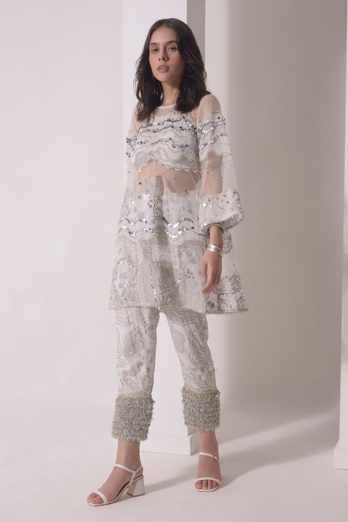 Patchwork & Sequins Kurta Set