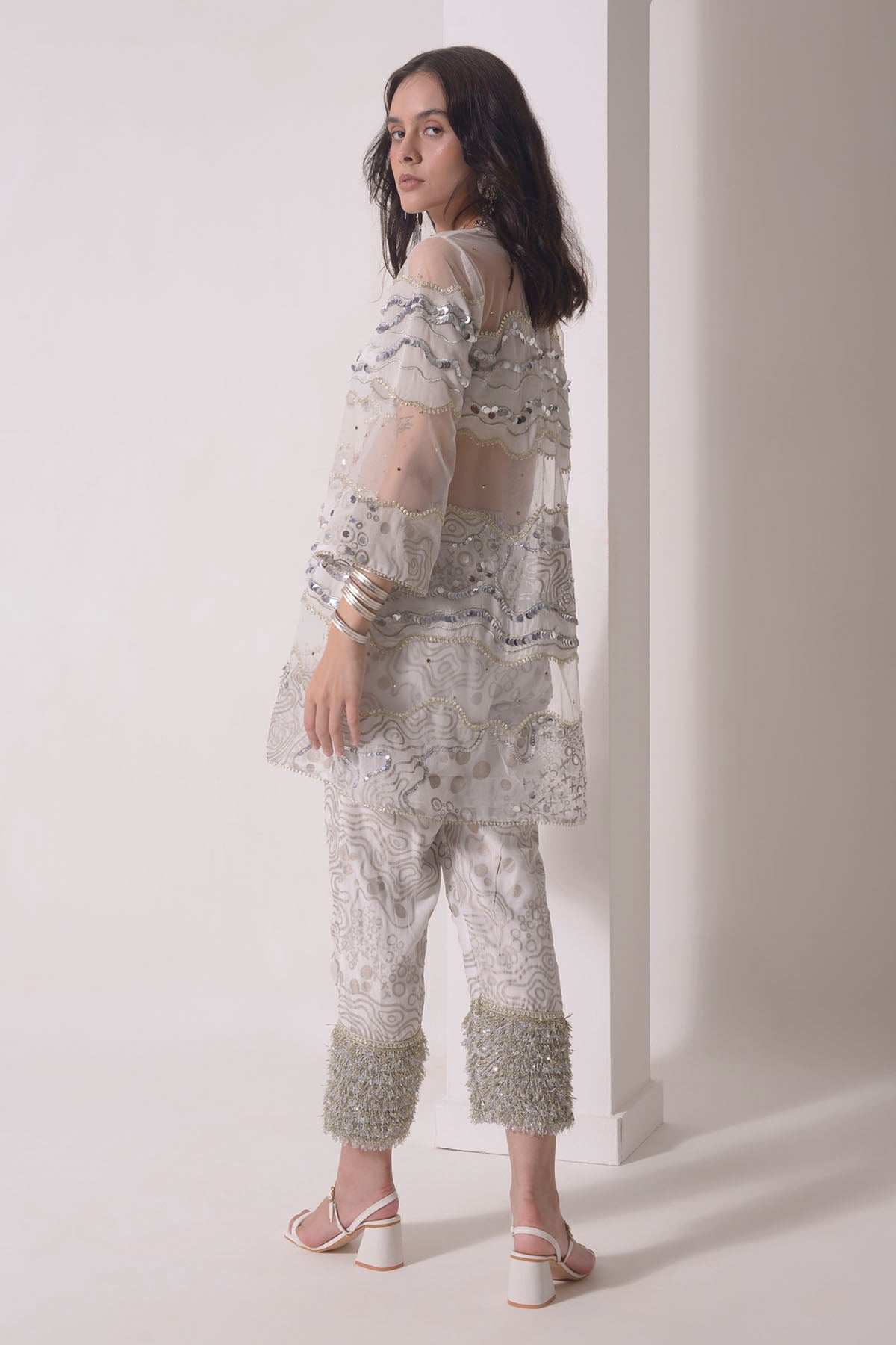 Patchwork & Sequins Kurta Set