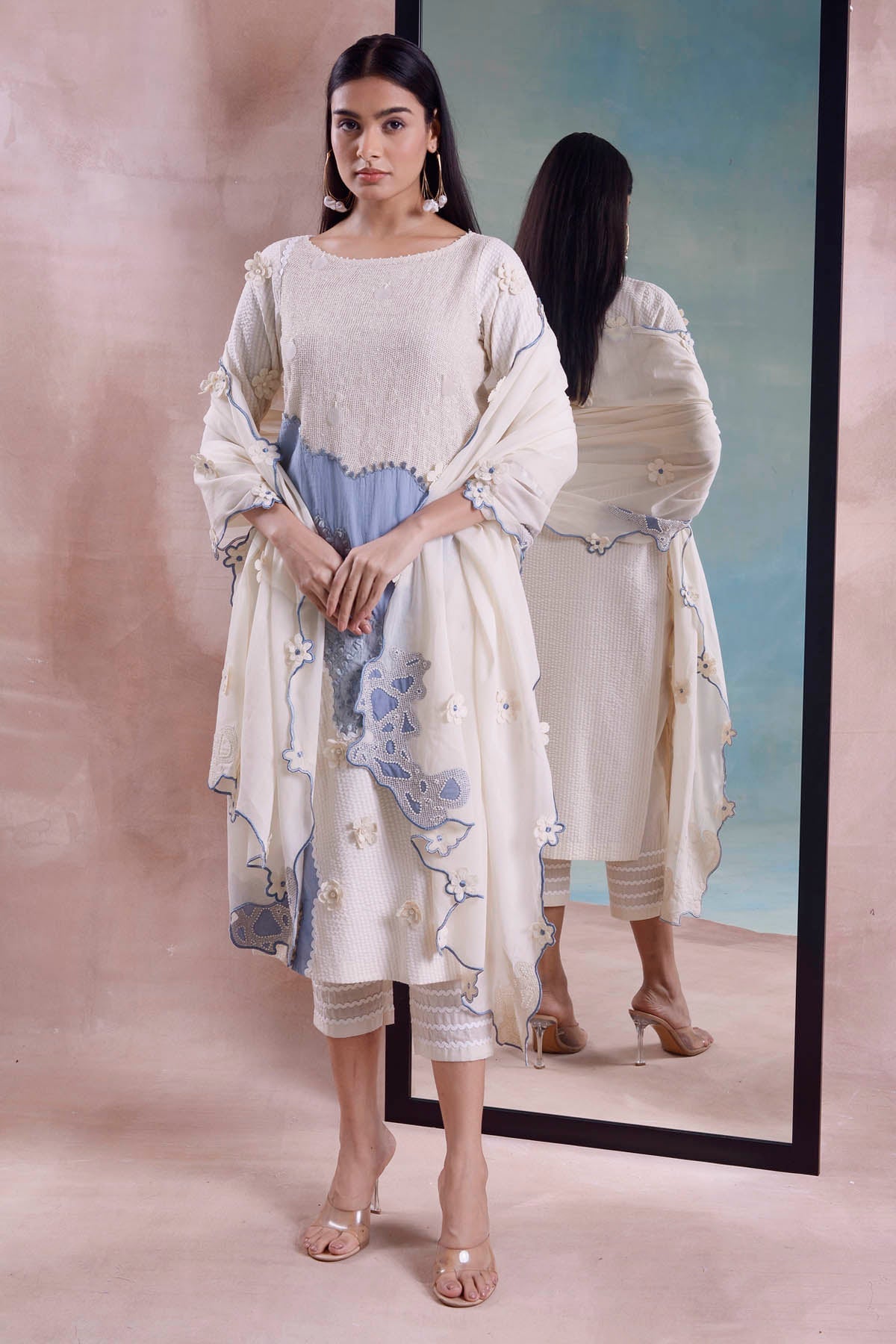 Patchwork Straight Kurta Set