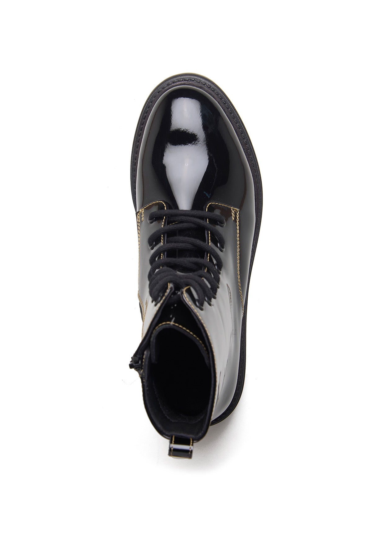 Patent Leather Black Ankle Boots