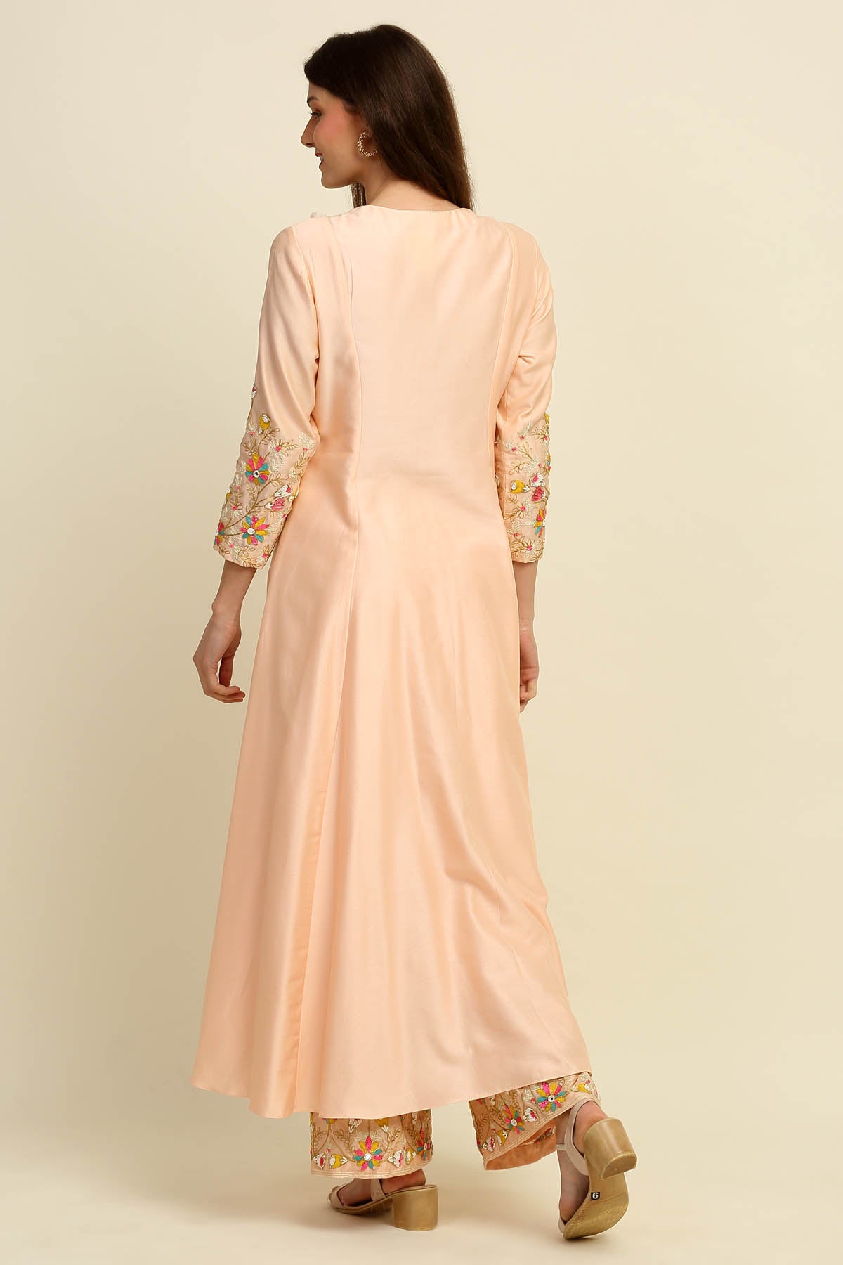 Chanderi High-Low Kurta Set