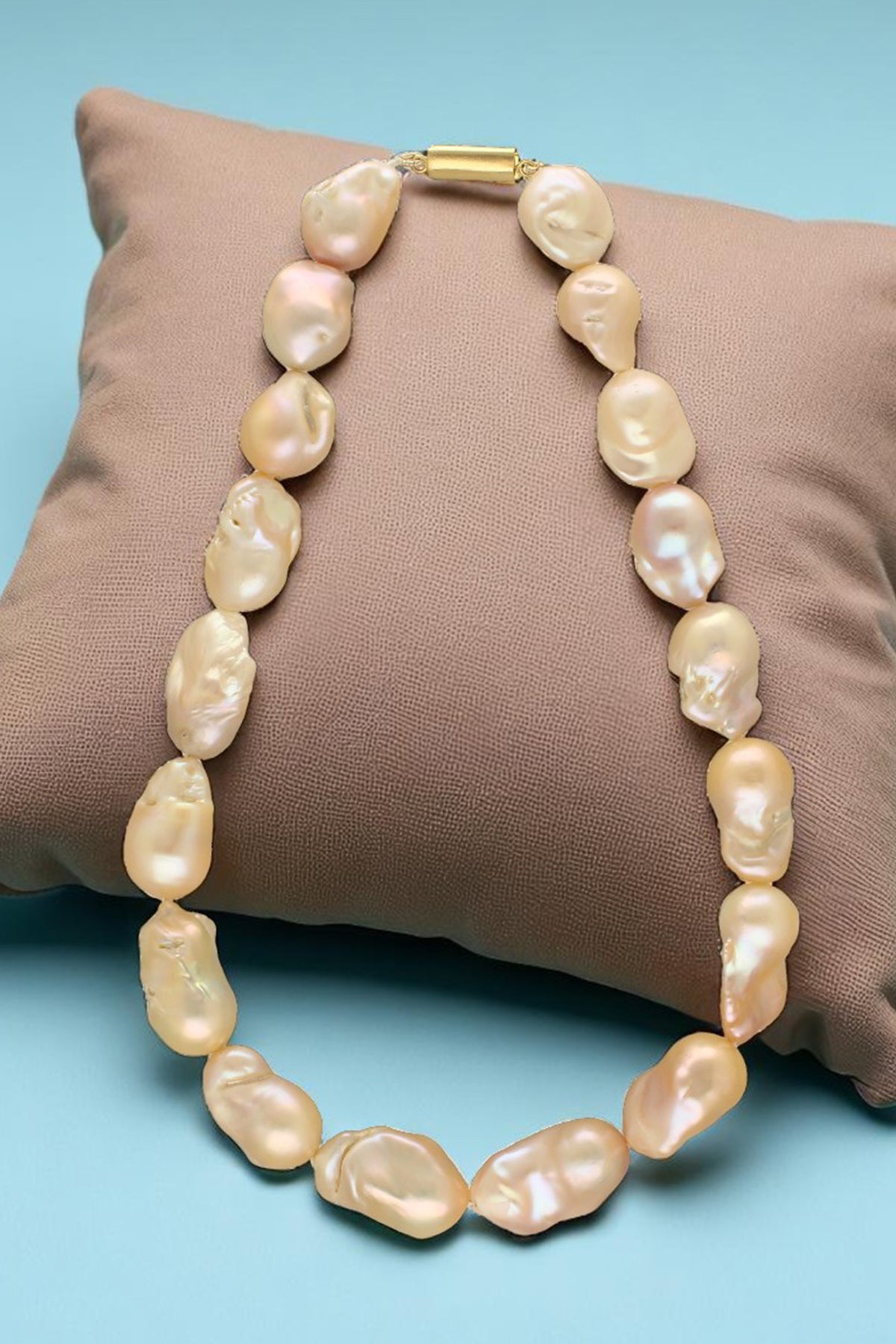 Peach Baroque Pearls Necklace