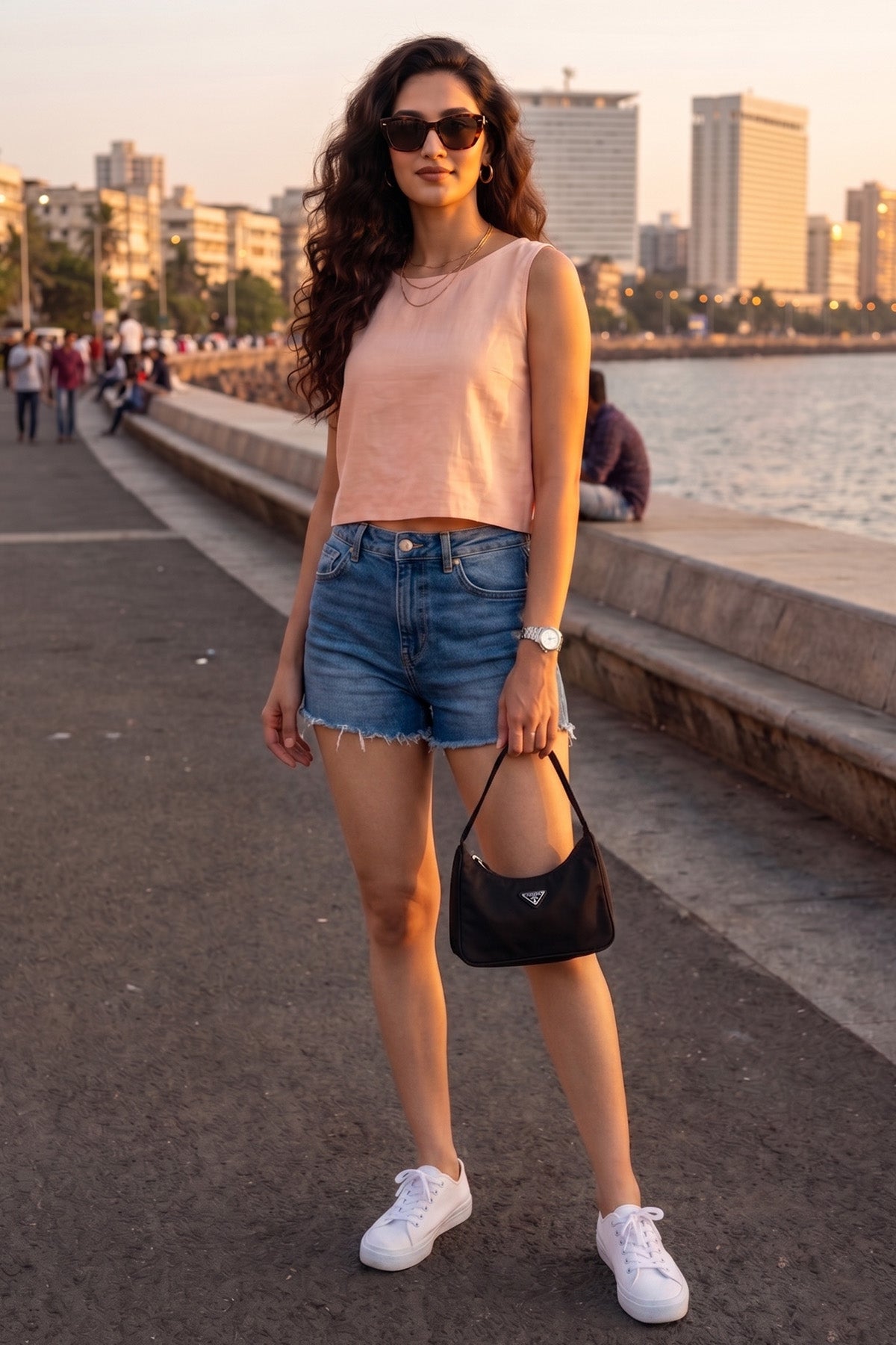 Buy Peach Linen Sleeveless Crop Top for women by Sneha B online available at scrollnshops