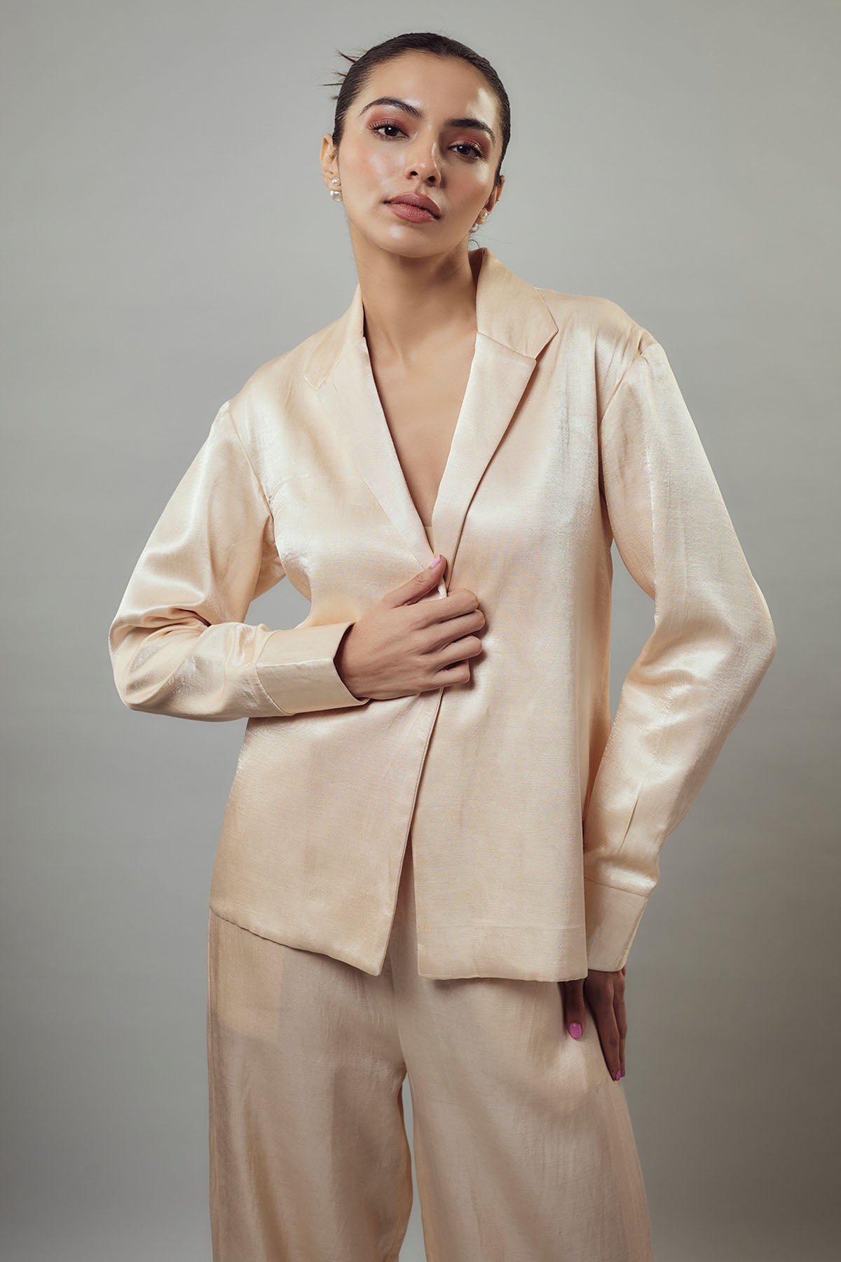 Peach Mashroo Blazer & Pants