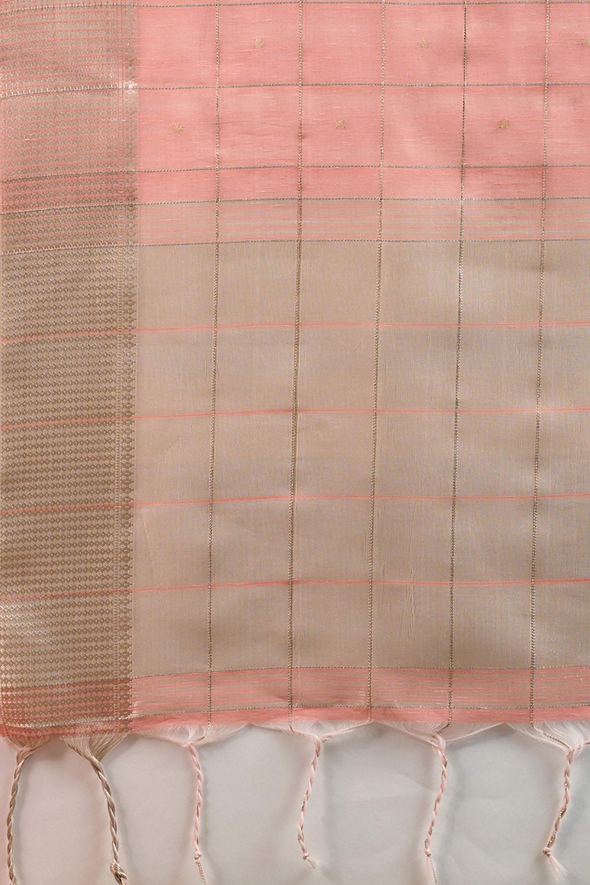 Peach Soft Silk Saree & Blouse